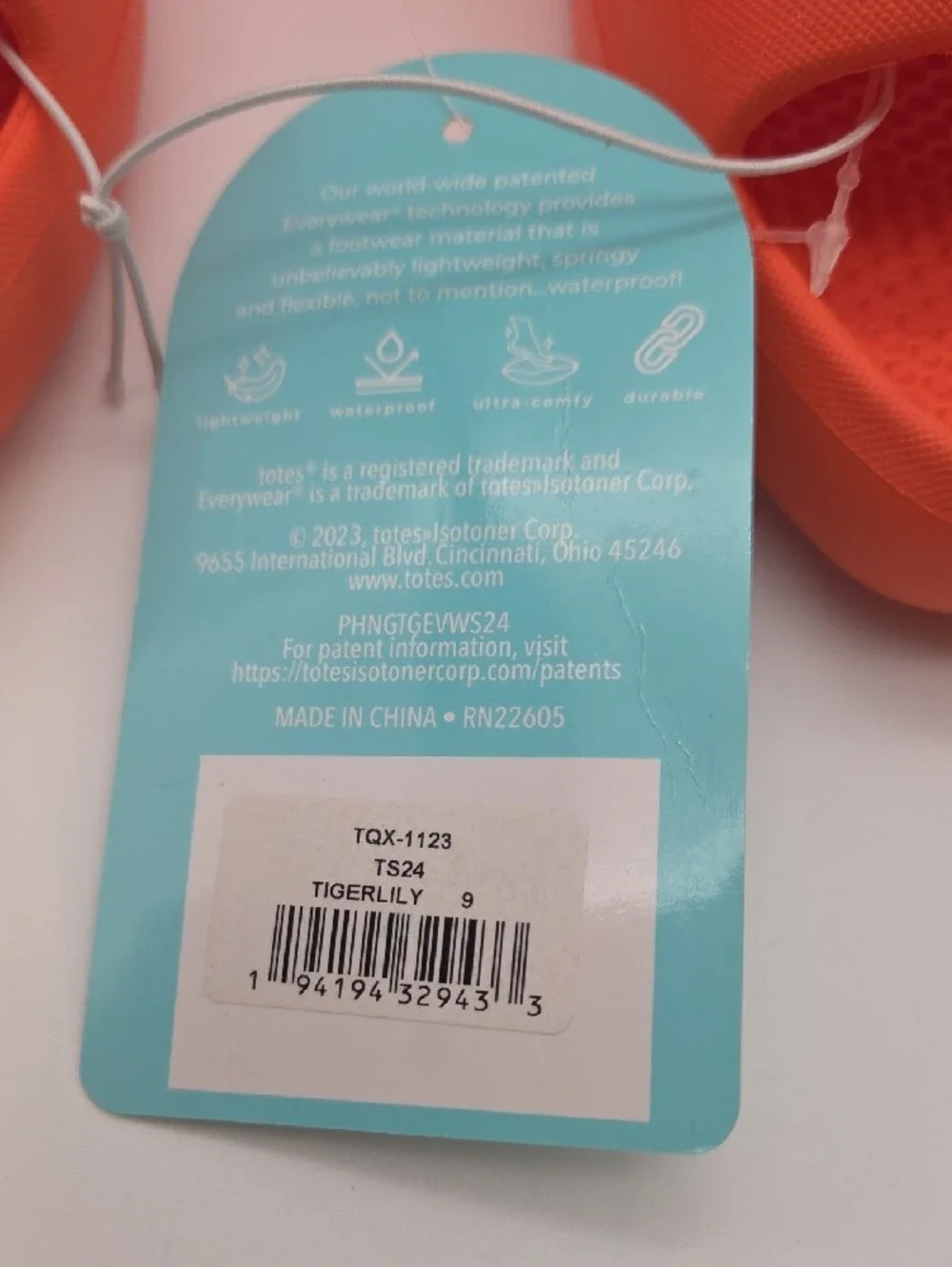 totes bold orange